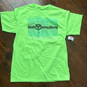 Bright green/yellow Disney World tee NwT